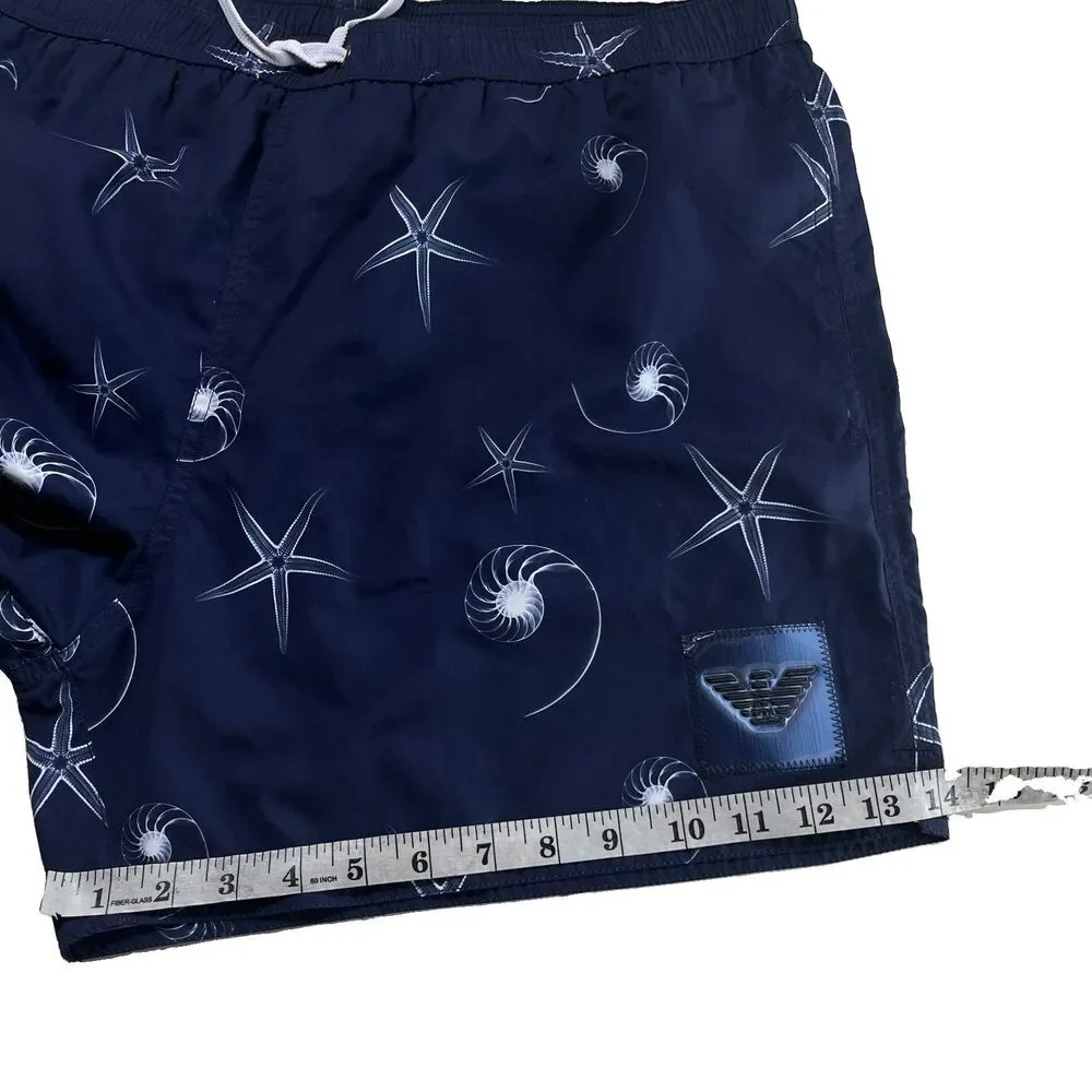 NEW Emporio Armani Men's Nautical Print Swim Trunks - Size XXL (EU 56)